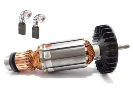 Kit induzido + par de escovas de carvão para serra mármore 4100NH3 Makita 110 V — fotografia 3