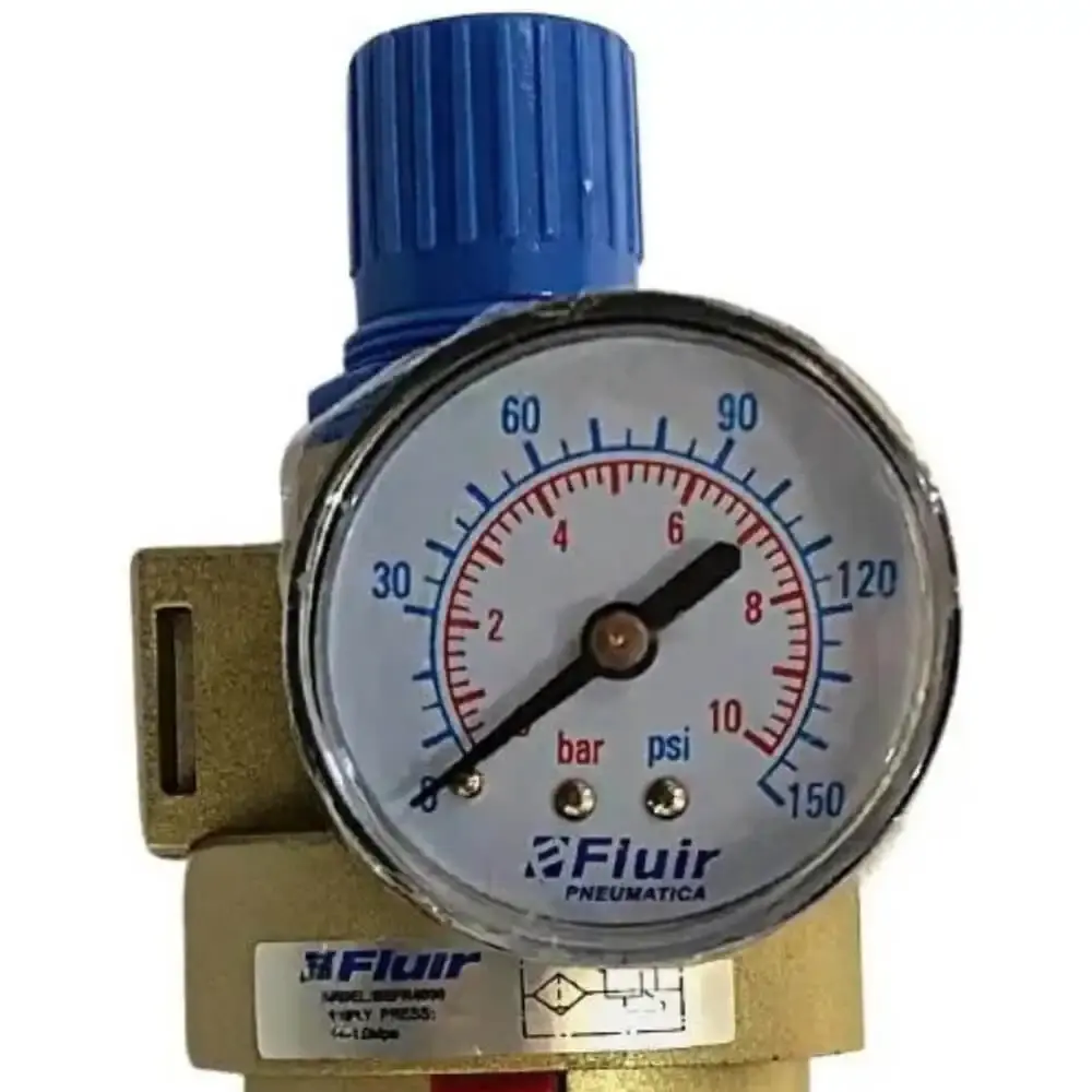 Filtro de ar com regulador 1/2 POL com manômetro BEFR4000N Fluir — fotografia 5