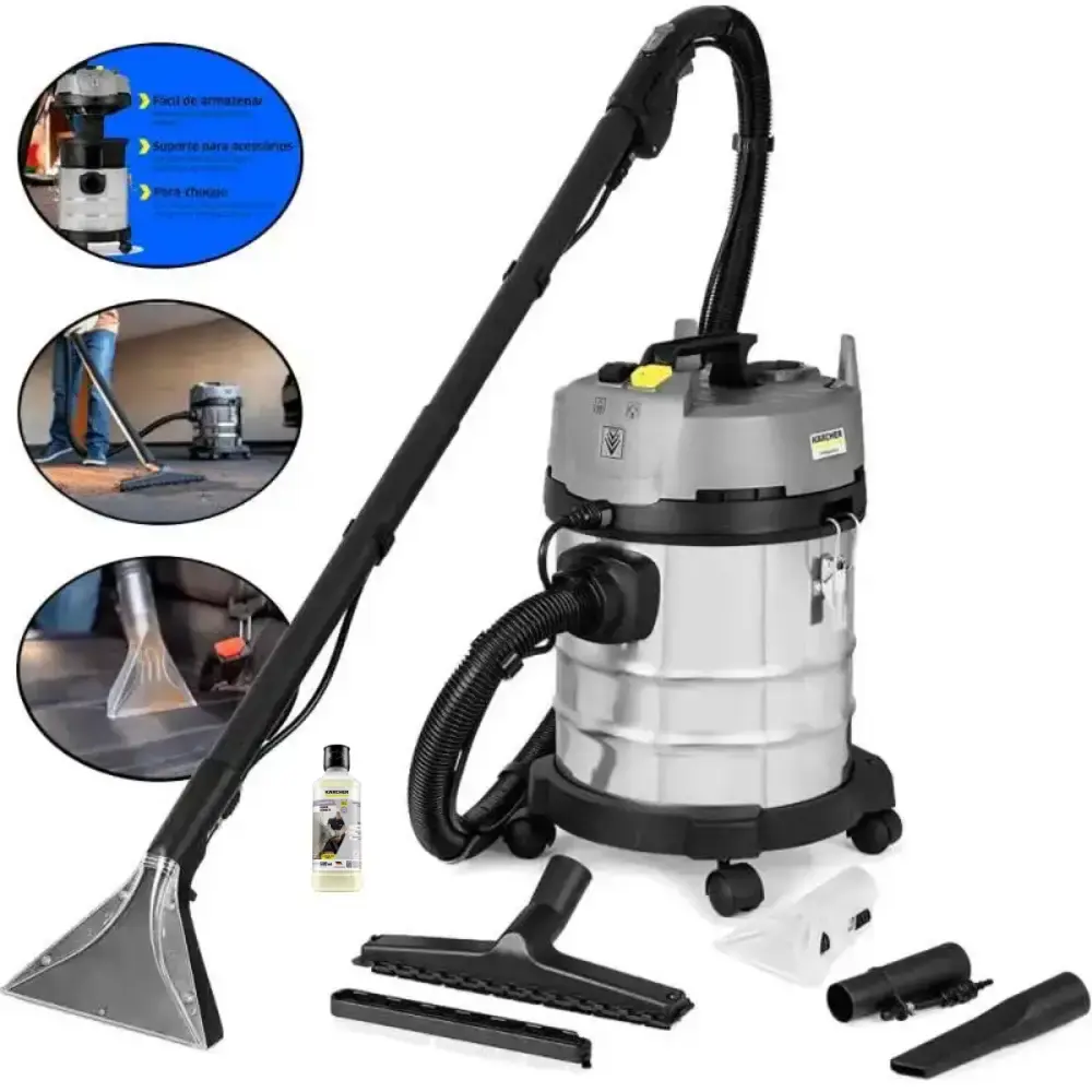 Aspirador e extrator 1700W puzzi 4/20 classic com detergente Karcher 220 V — fotografia de referência