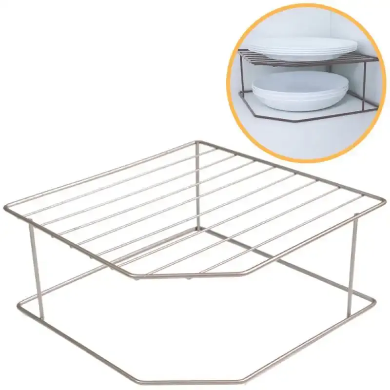 Organizador porta pratos horizontal viena 2 níveis em aço lavanda 990746 BEL — fotografia de referência