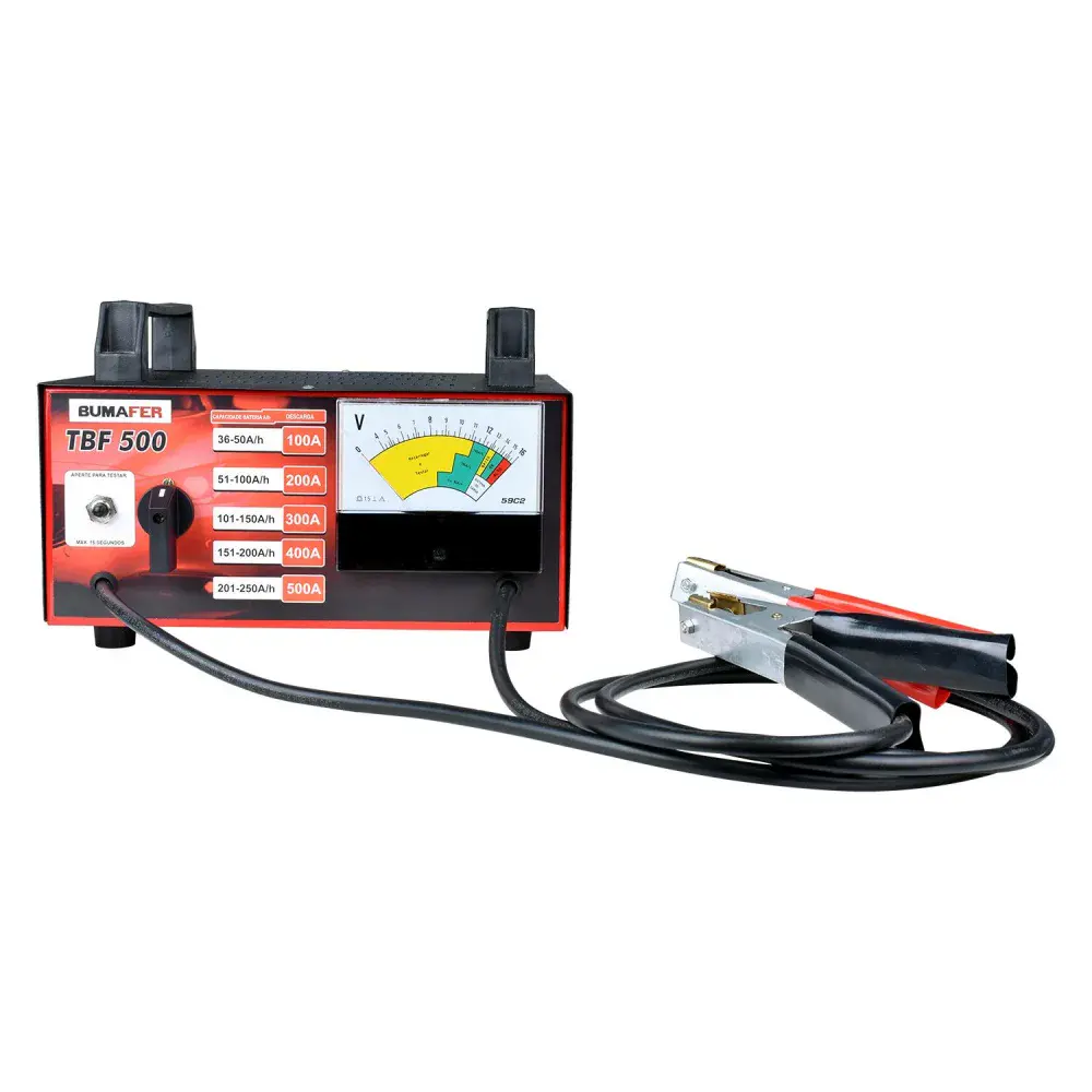 Teste de bateria modelo TBF500 250A 16V analógico Bumafer — fotografia de referência