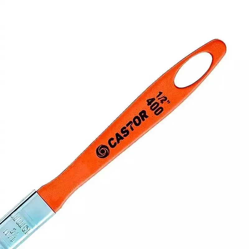 Pincel trincha 1/2 pol laranja cerdas gris kit 5 peças Castor — fotografia 4
