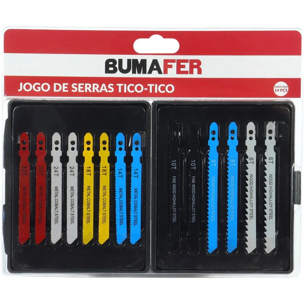 Kit de serras tico tico em aço com 14 peç Bumafer — fotografia 10