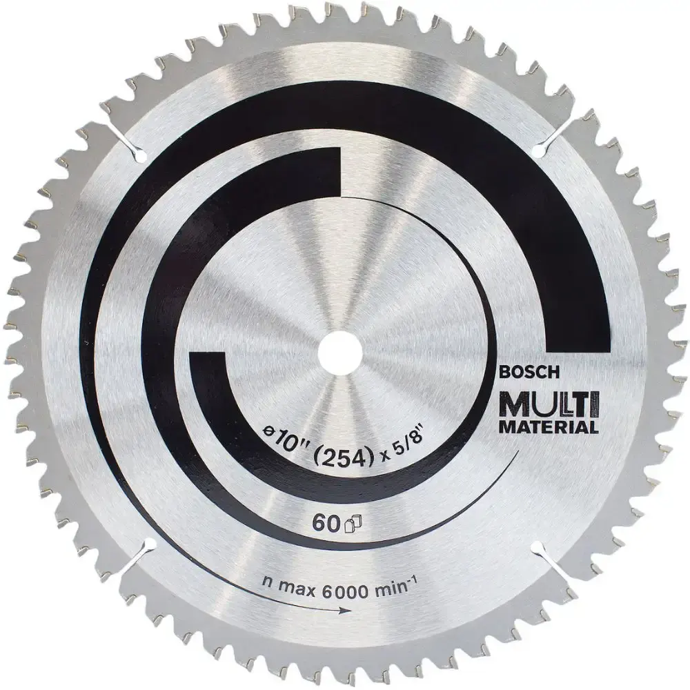 Disco de Corte Multimaterial 254 x 15 MM 60 Dentes BOSCH — fotografia de referência