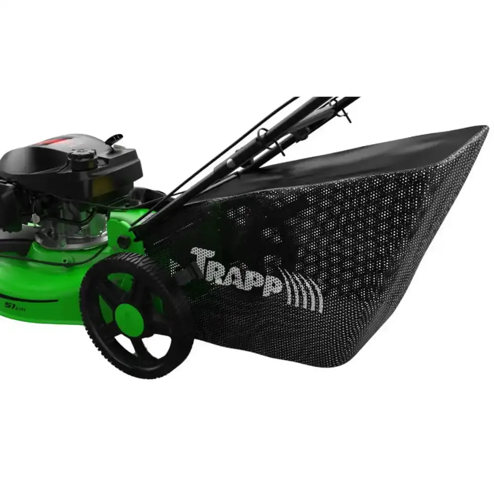 Cortador de grama gasolina 6,5 HP 4T roda alta recolhedor motor honda TH-750 Trapp — fotografia 4