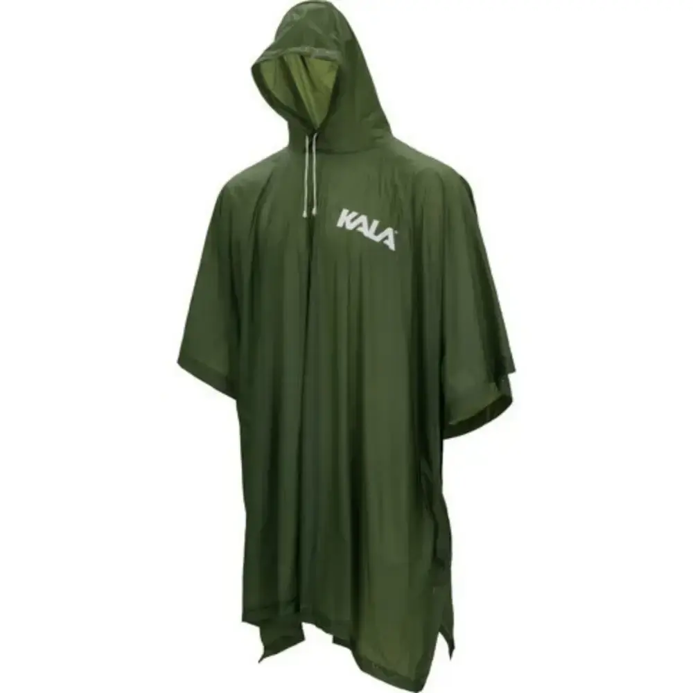 Poncho capa de chuva impermeável em PVC verde araguaia Kala — fotografia 5