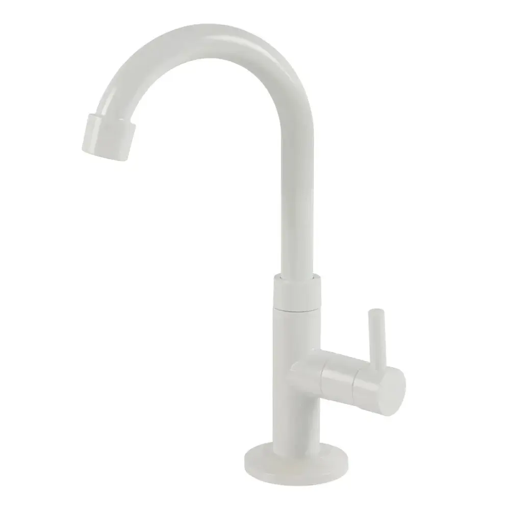 Torneira de lavatório para mesa abs 2190 1/4 branco da higo Higo ABS — fotografia 2