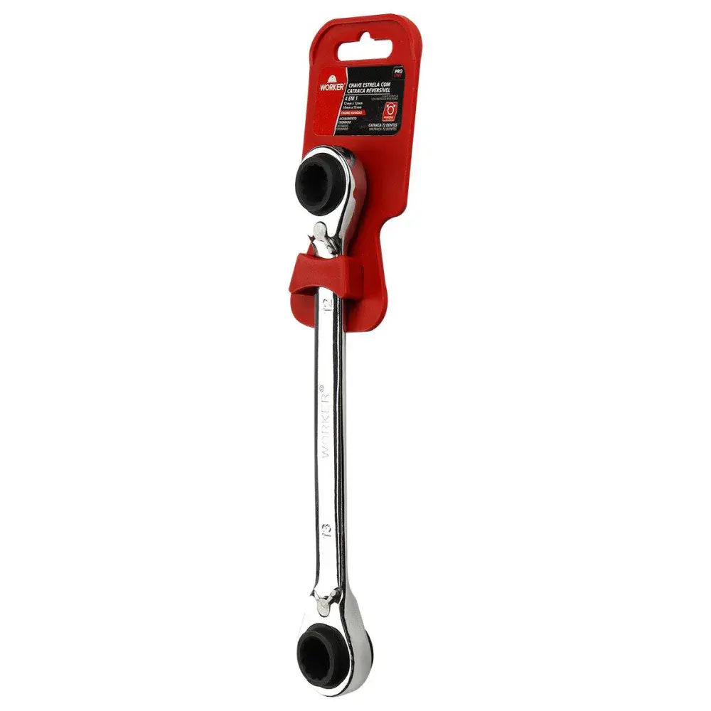 Chave estrela com catraca reversível 4 em 1 12MM-15MM Worker — fotografia de referência