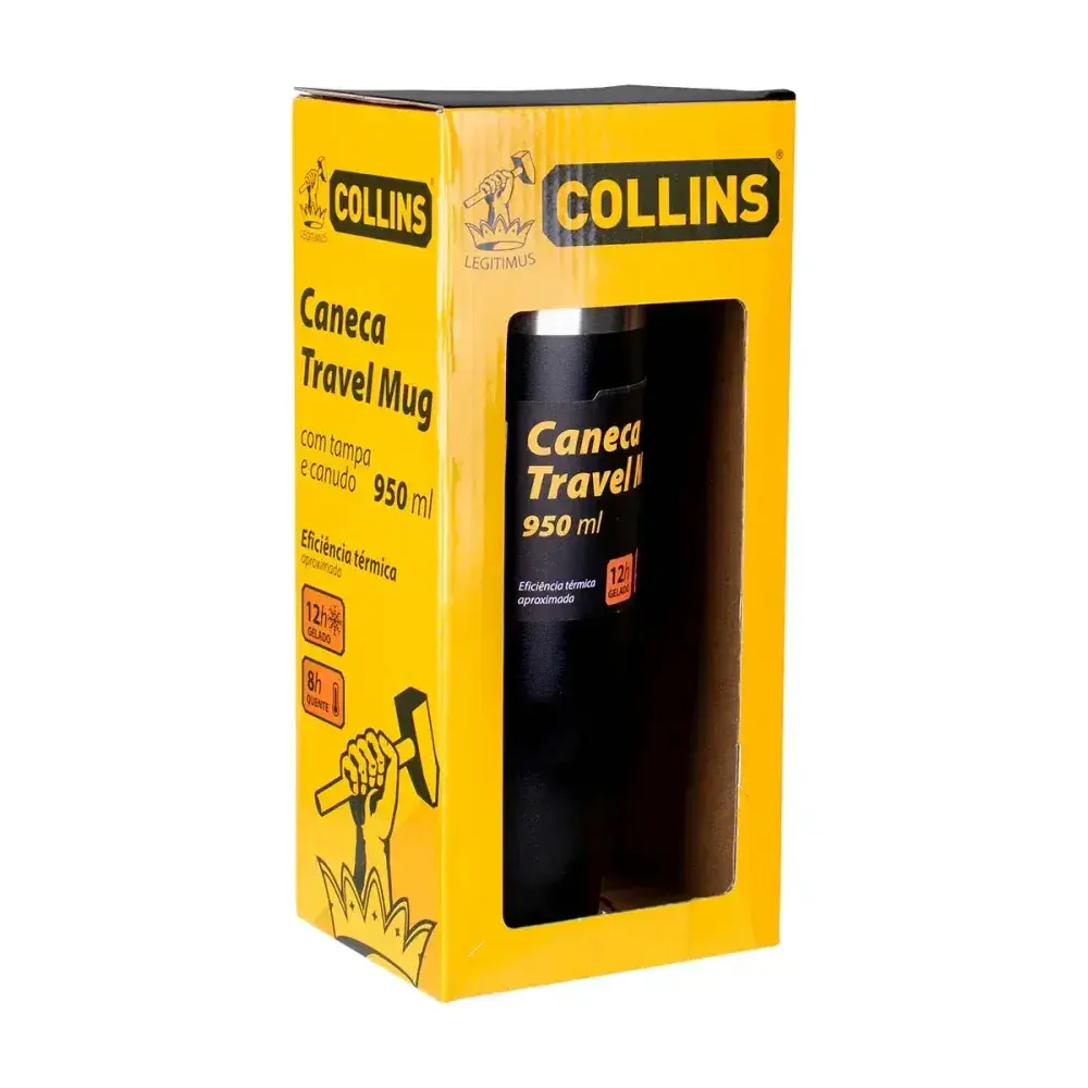 Caneca travel mug 950ML inox Collins — fotografia 7