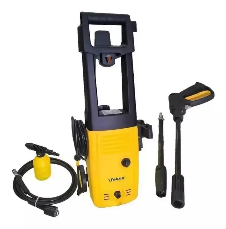 Lavadora de Alta Pressão 1400W c/ Shampoozeira, Rodas e Alça Longa HLX TEKNA + Mangueira 220 V — fotografia 6