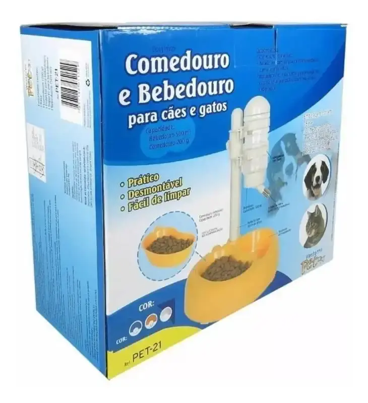Comedouro e bebedouro para pets 200 GR / 350 ML cães e gatos PET-21 Western — fotografia 4