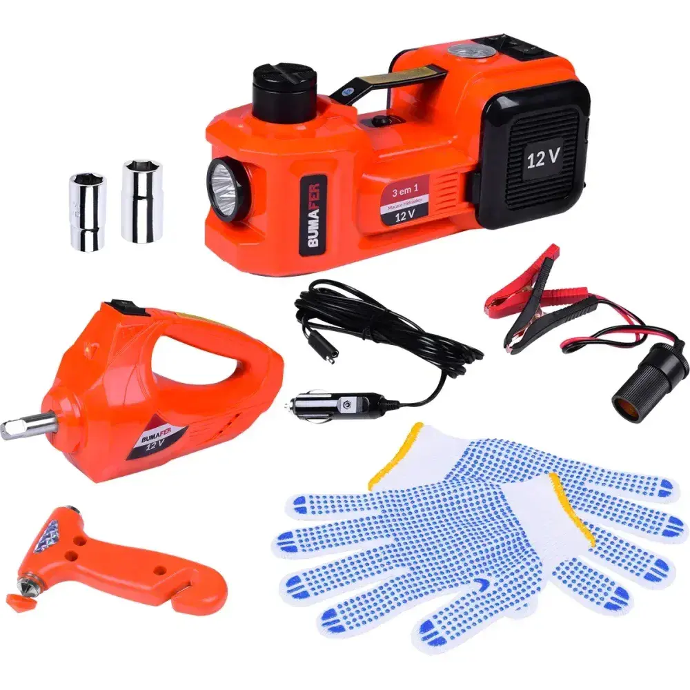 Kit emergência automotivo com macaco e chave 4,5T Bumafer — fotografia 12