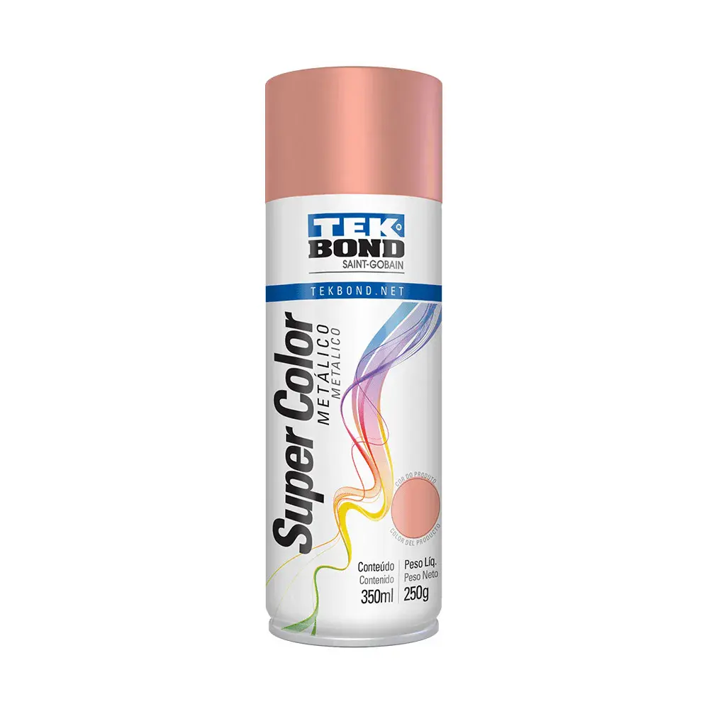 Tinta spray metálico rose gold 350ML Tekbond