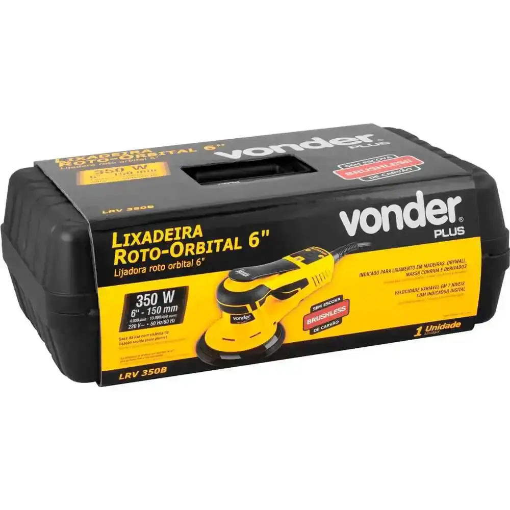 Lixadeira roto orbital 6 POL LRV 350B 127V/220V Vonder 220 V — fotografia 7