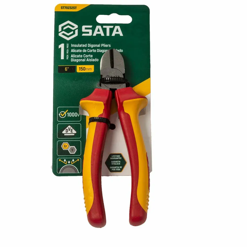 Alicate de corte diagonal vde em cr-v 6” Sata — fotografia 7