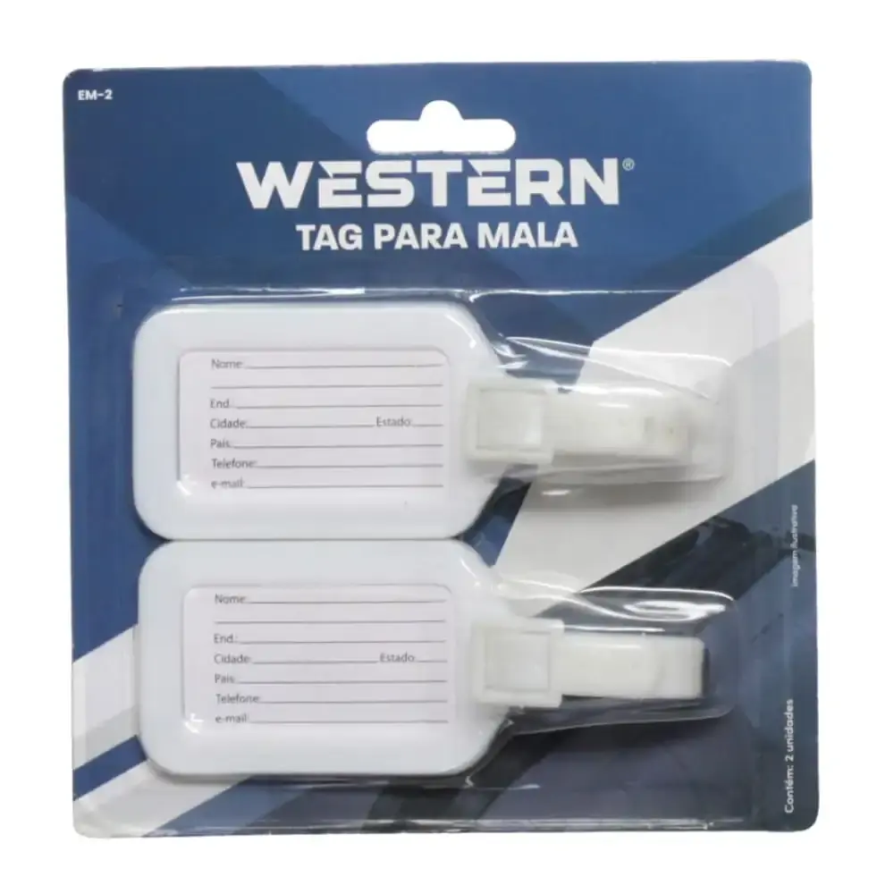 Tag identificador para mala com 4 peças EM-2 Western — fotografia 5