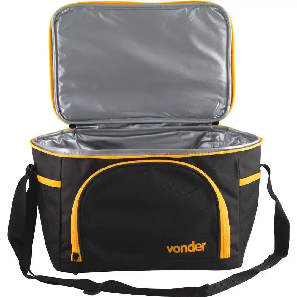 Bolsa Térmica 9 litros Preta e Amarela VONDER — fotografia 5