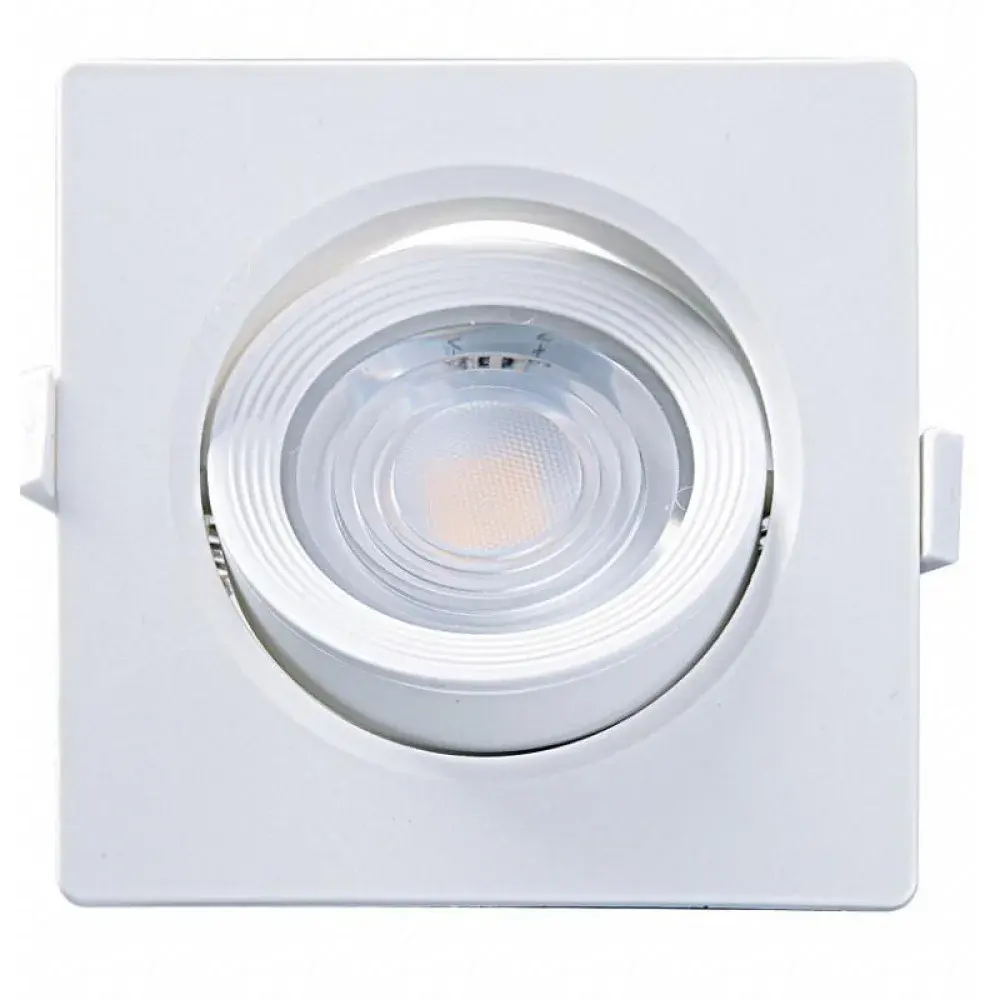 Spot led embutir quadrado PAR20 7W 3000K bivolt Taschibra