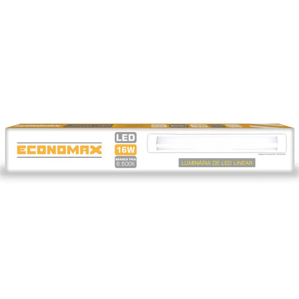Luminária de led sobrepor 960LM 16W 6500K biv Economax