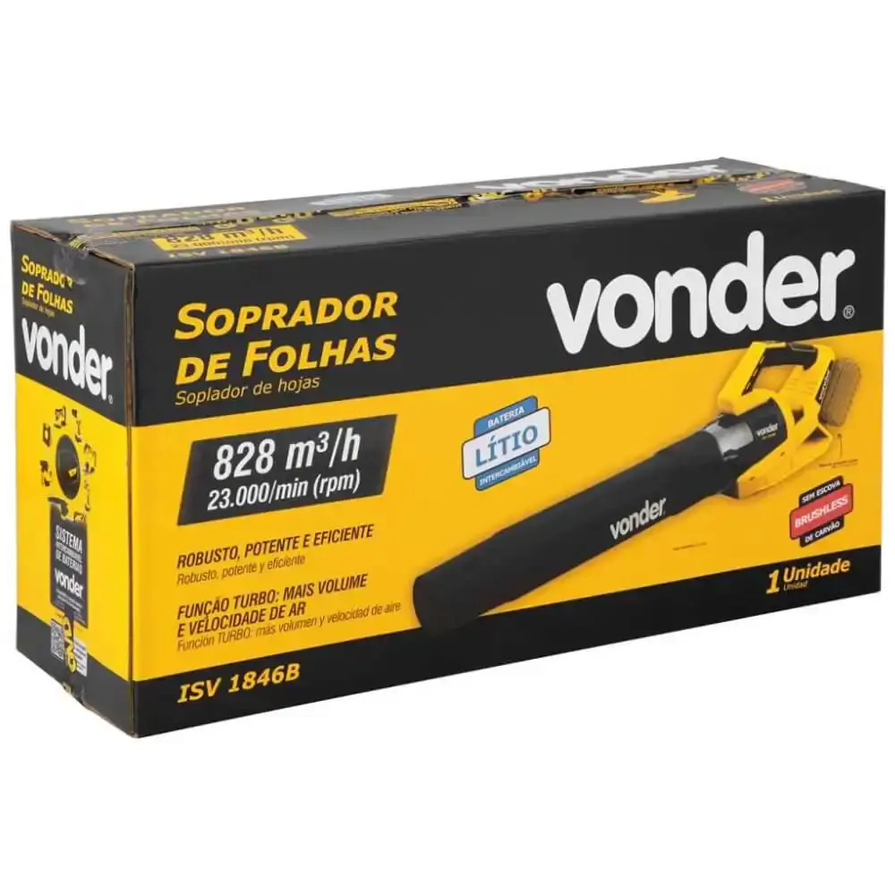 Soprador 18V ISV1846SB sem bateria e sem carregador Vonder — fotografia 9