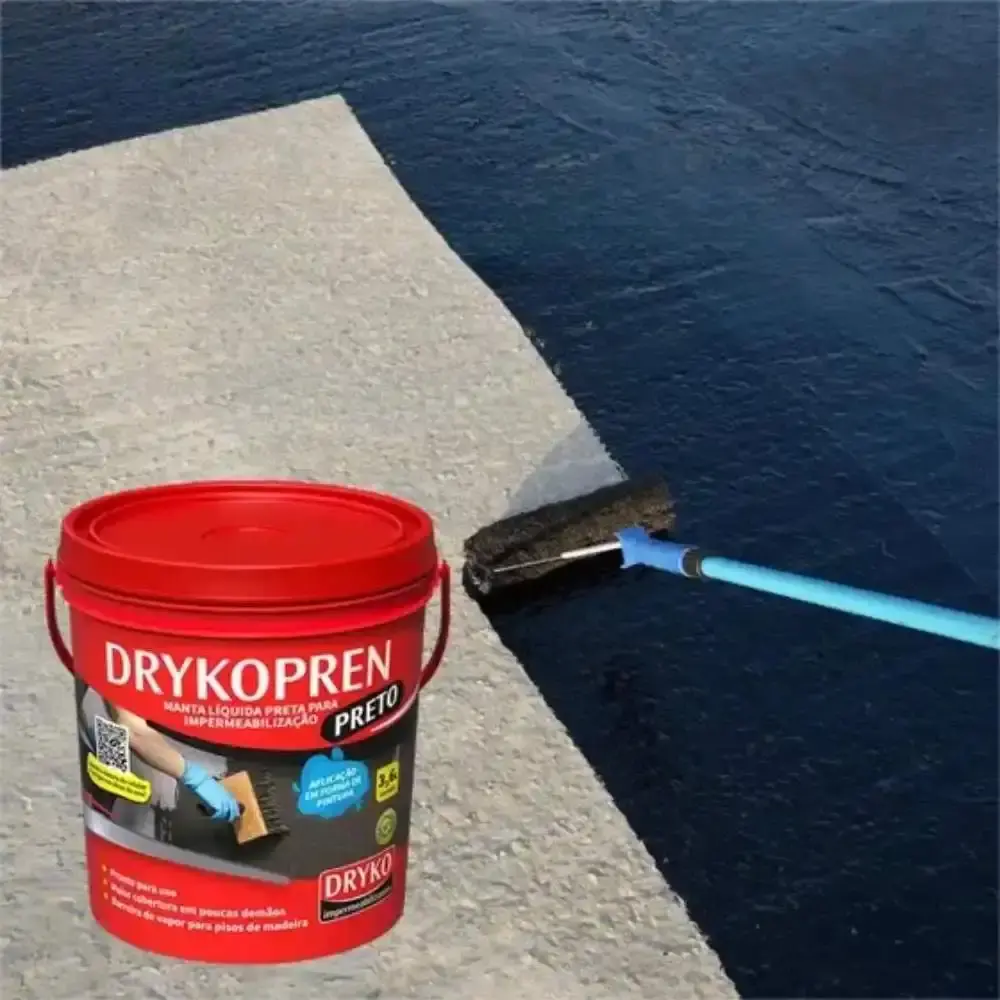 Manta líquida asfáltica drykopren 3,6 l preto Dryko — fotografia 3