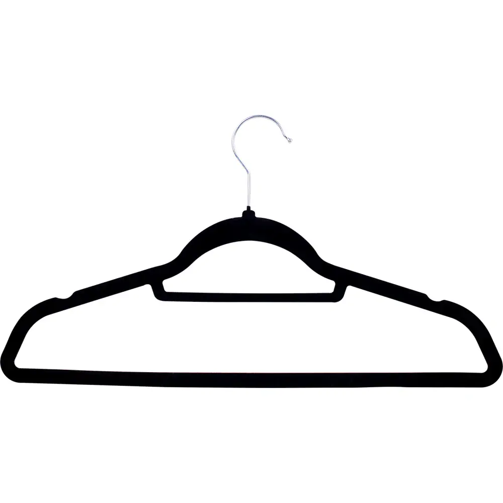 Kit de cabides de veludo 6 peç preto Kala — fotografia 5