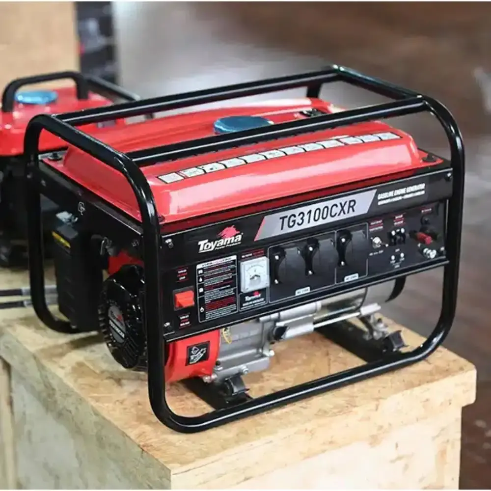 Gerador de energia gasolina 4T 3,2KVA bivolt Toyama com 2 luvas CG supertact tamanho m carbografite — fotografia 6