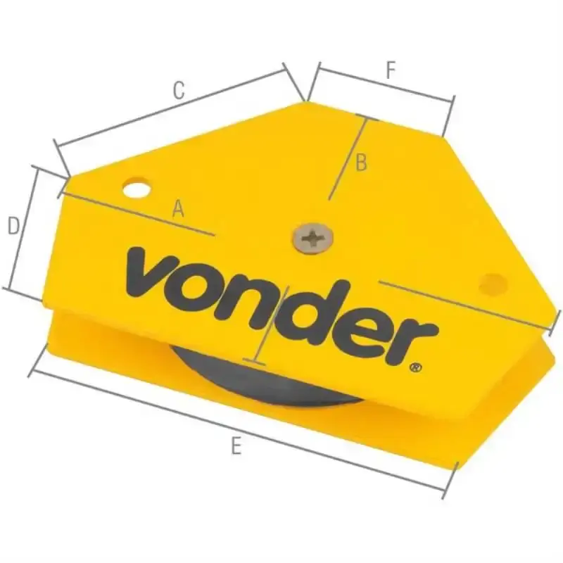 Esquadro Magnético Hexagonal para Soldador 10 KG Combo c/ 4 Peças VONDER — fotografia 2