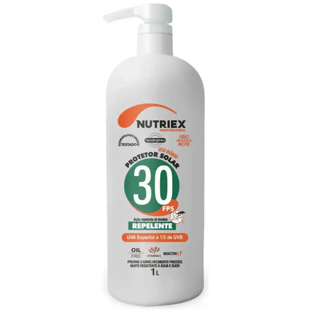 Protetor solar FPS 30 com repelente 1L bombona Nutriex — fotografia de referência