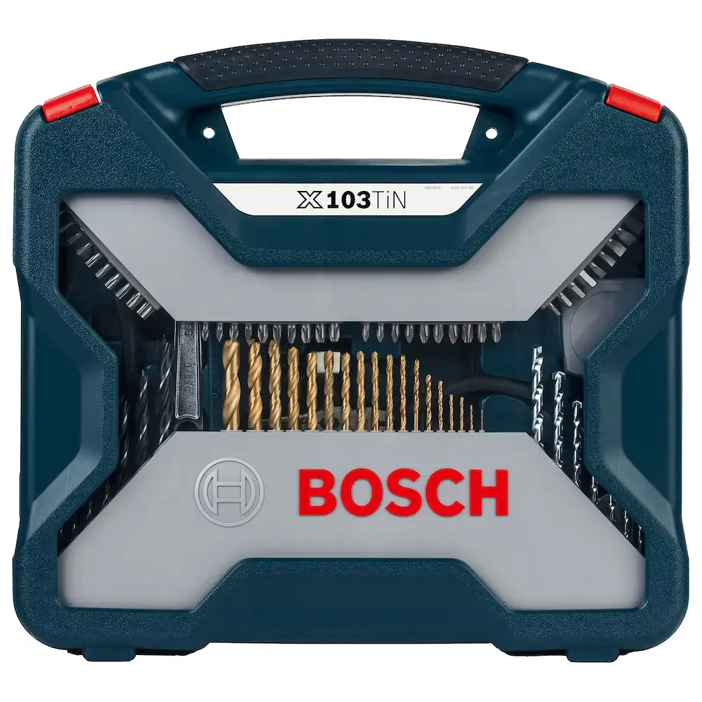 Kit de pontas e brocas em Titânio X-Line 103 peças BOSCH — fotografia de referência