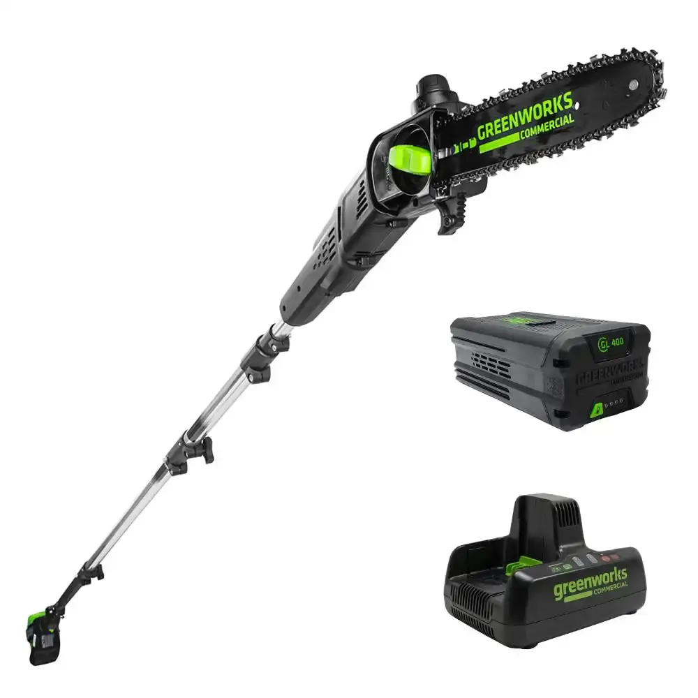 Podador de altura 82V com bateria 4,0AH + carregador bivolt Greenworks — fotografia de referência
