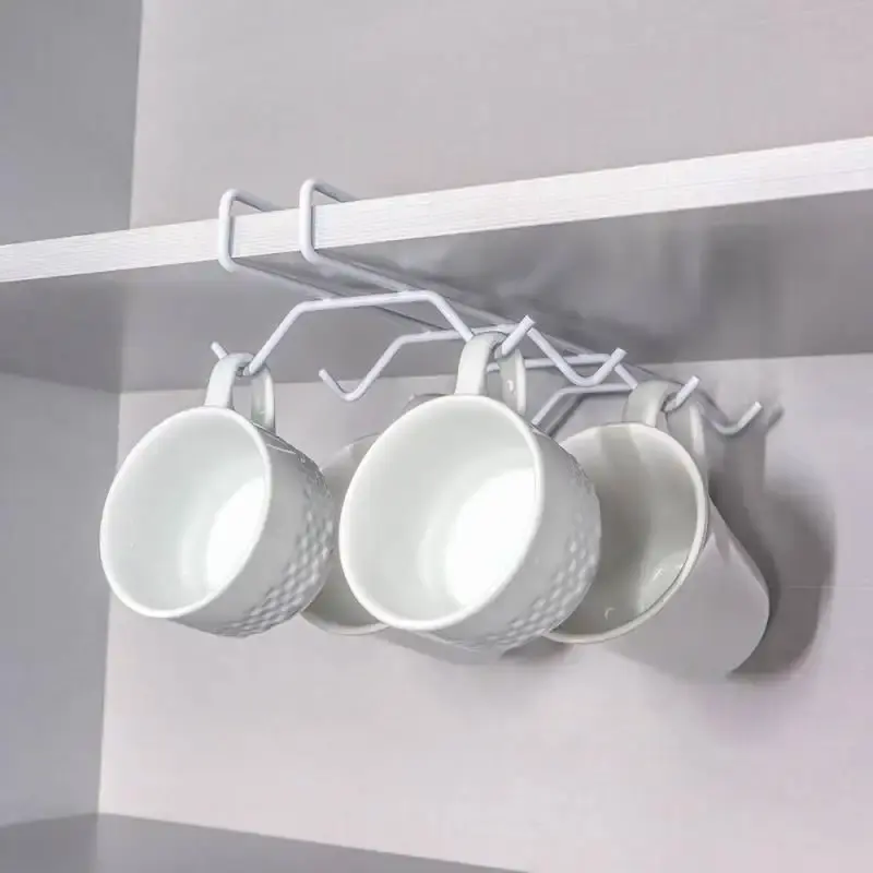 Suporte porta xícaras organizador suspenso viena branco 990001 BEL BEL FIX — fotografia 3