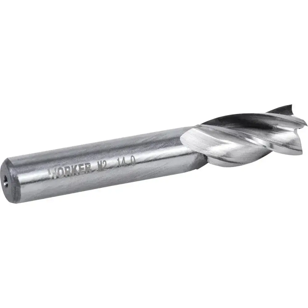 Fresa de topo reto aço rápido 14MM haste 12MM Worker — fotografia 9