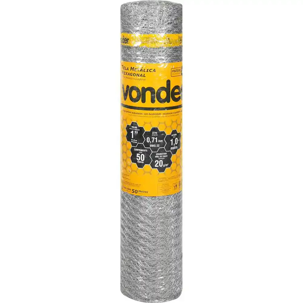 Tela Hexagonal Pinteiro 1 Polegada x 22 x 1,0 x 50 Metros Vonder — fotografia de referência