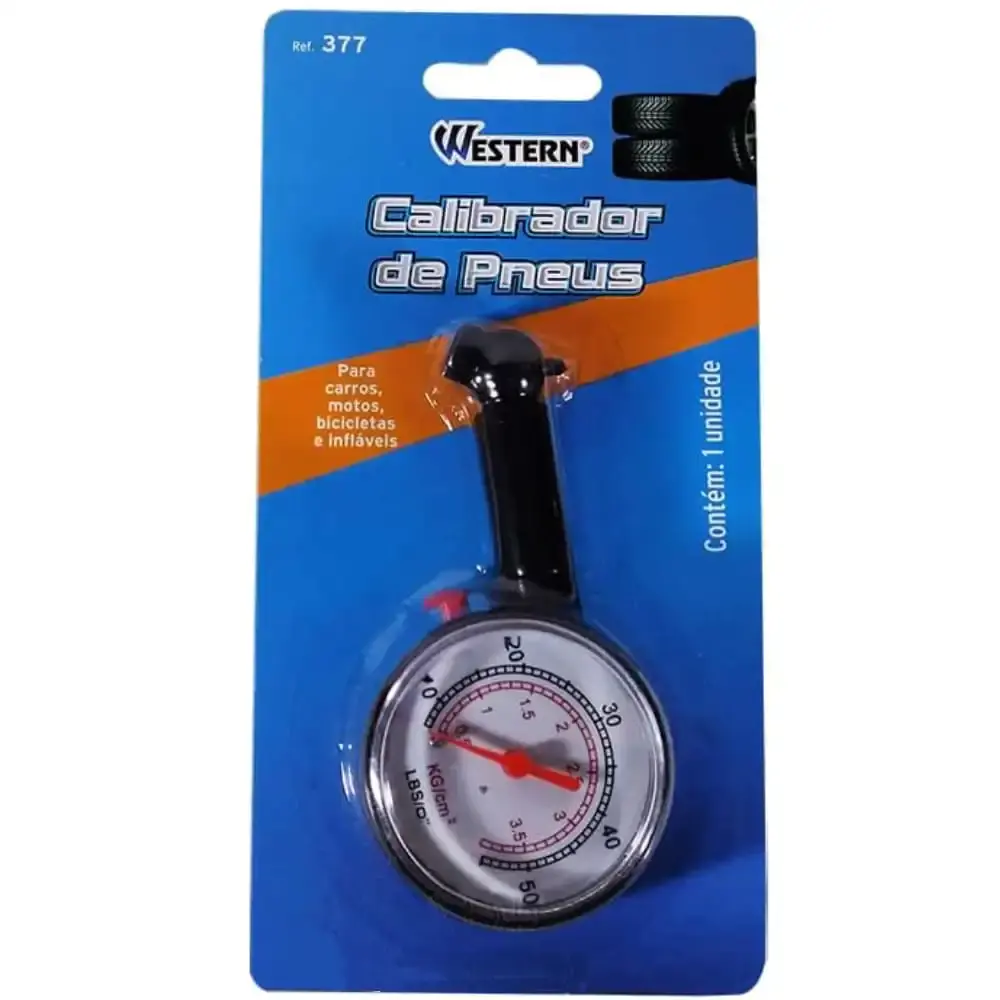 Calibrador de pneus analógico 50 libras 377 Western — fotografia 5