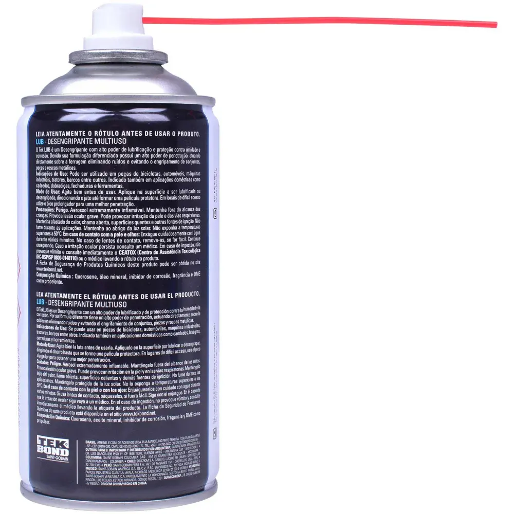 Óleo lubrificante e desengripante 300ML Tekbond — fotografia 3