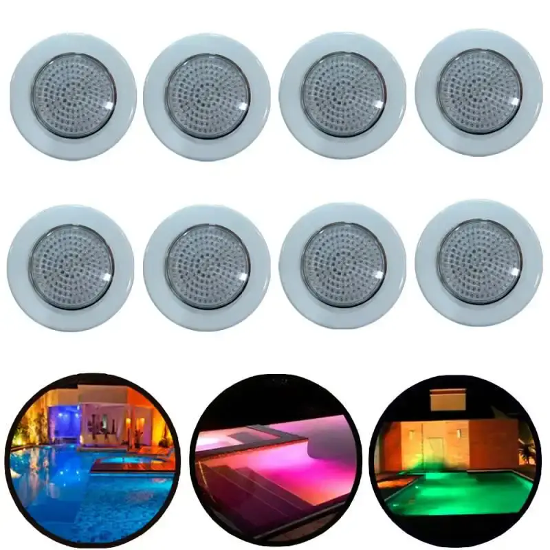 Refletor LED 141 para piscinas lâmpada RGB corpo ABS 901410 kit 8 peças Fluidra — fotografia de referência