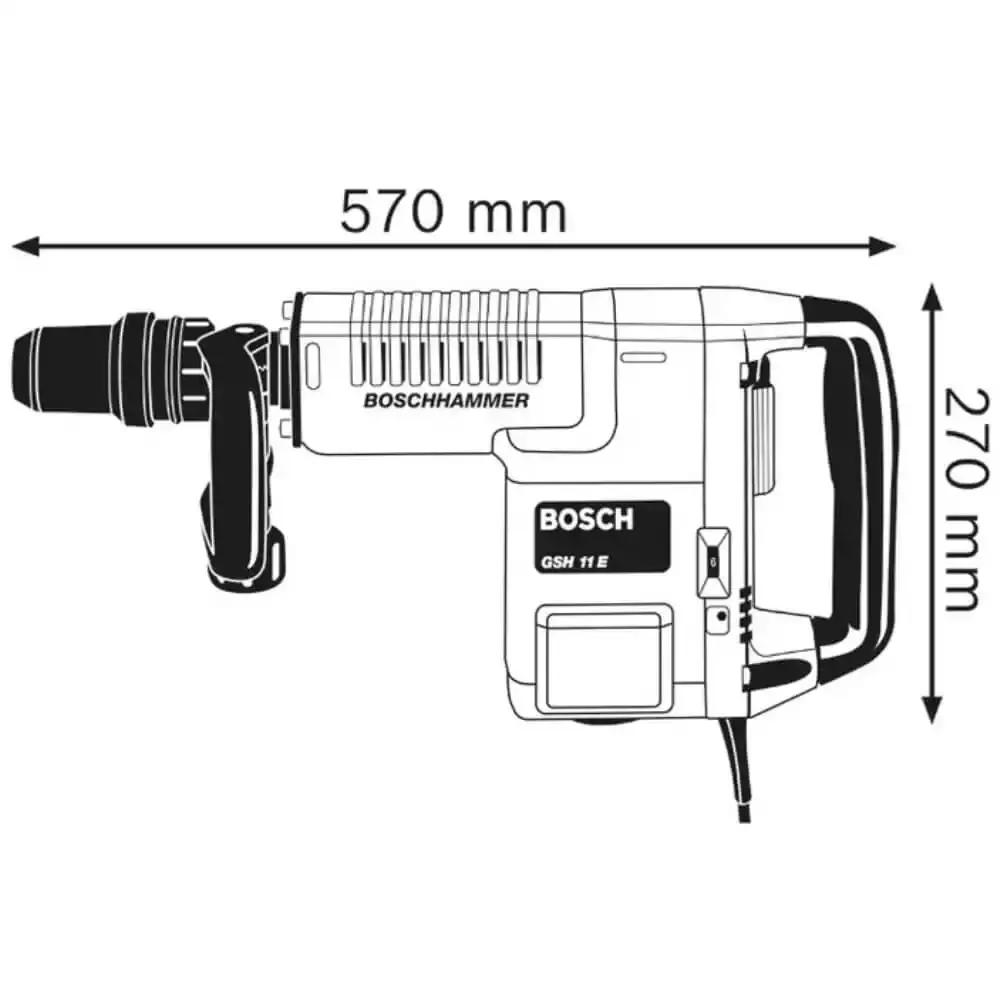 Martelete demolidor rompedor sds-max 1500W 10KG 220V GSH 11-E professional Bosch 220 V — fotografia 5