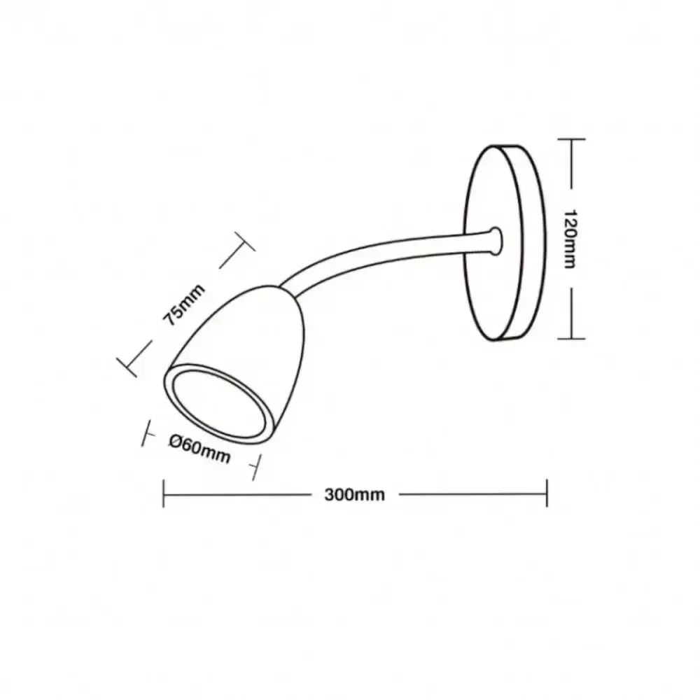 Luminária arandela direct 4W 6500K branca articulável Taschibra — fotografia 4