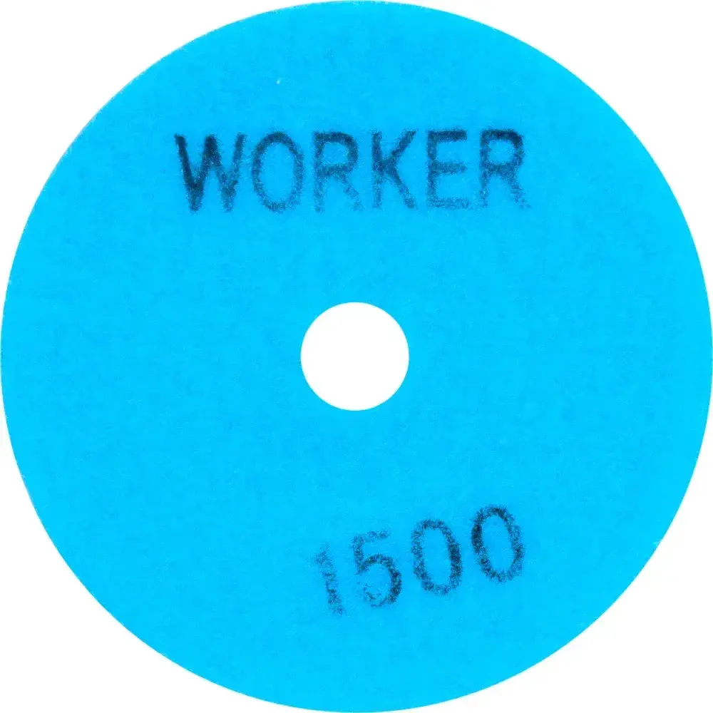 Disco de lixa diamantada com velcro 4 G1500 azul claro Worker — fotografia 5