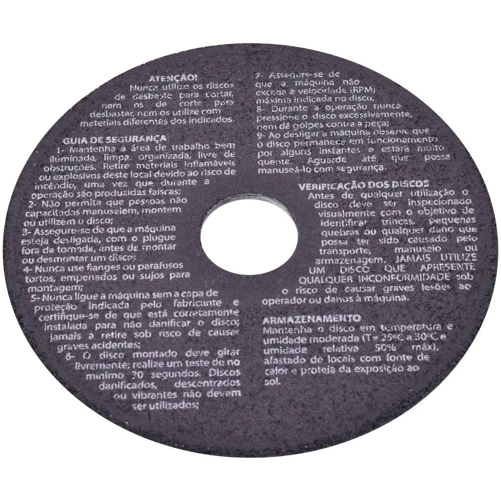 Disco de corte para aço A30P bf 4.1/2”/8” Worker — fotografia 4