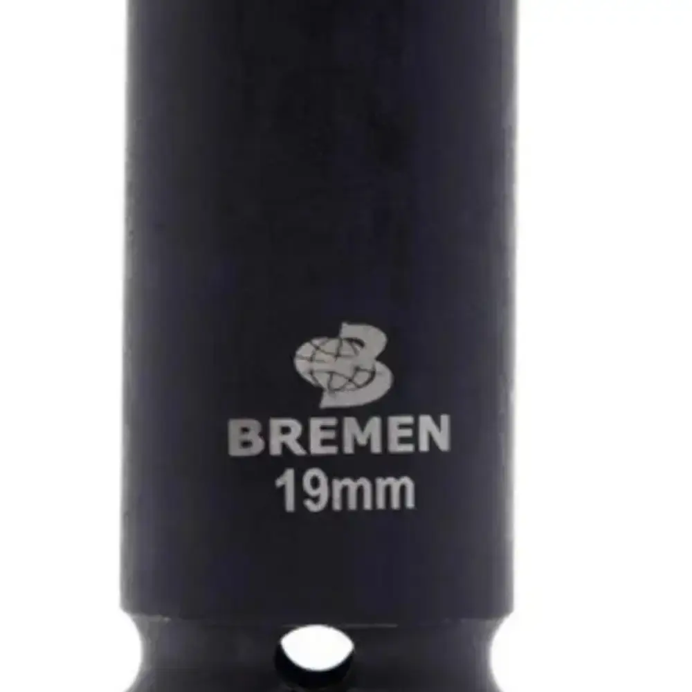 Kit 2 soquetes de impacto longo encaixe 1/2POLX19MM Bremen — fotografia 4
