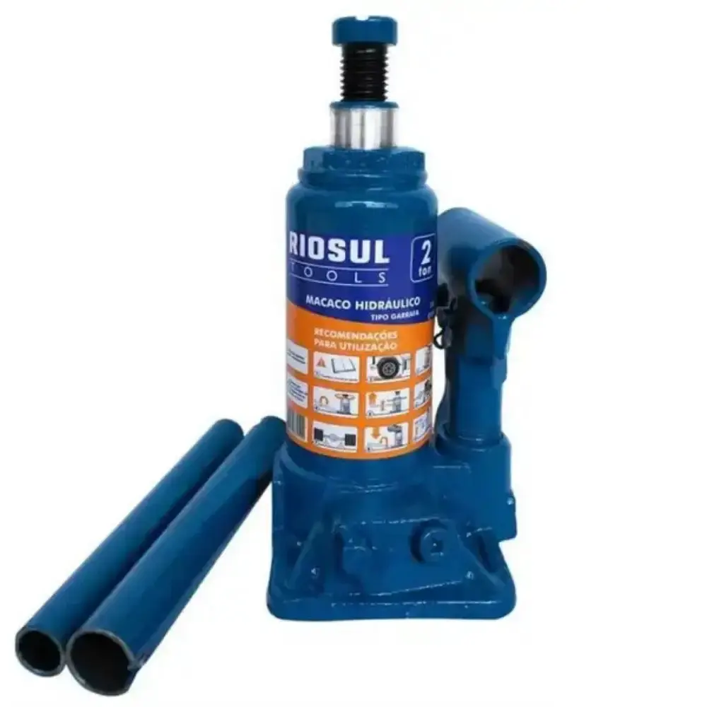 Macaco hidráulico tipo garrafa 2TON R070001 riosul tools
