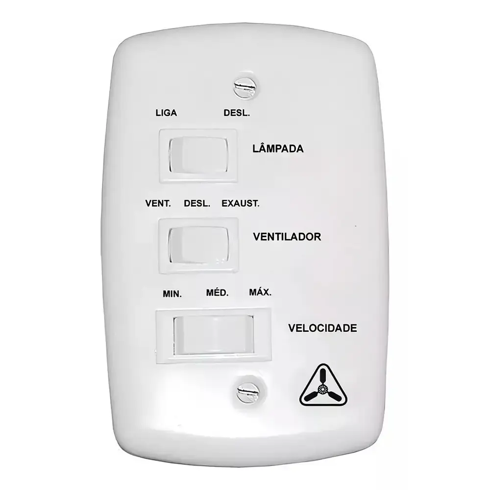 Ventilador de teto 3 pás 130W transparente várias cores Venti-delta 220 V Branco — fotografia 6