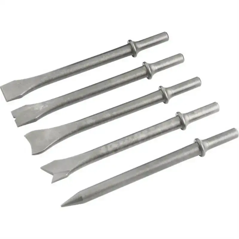 Kit ponteiros e talhadeiras para martelo rebarbador pneumático MR 190