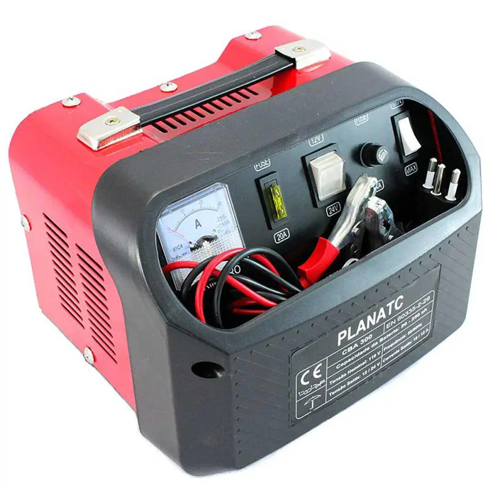 Carregador de bateria 18A 300W 12/24V 127V Planatc