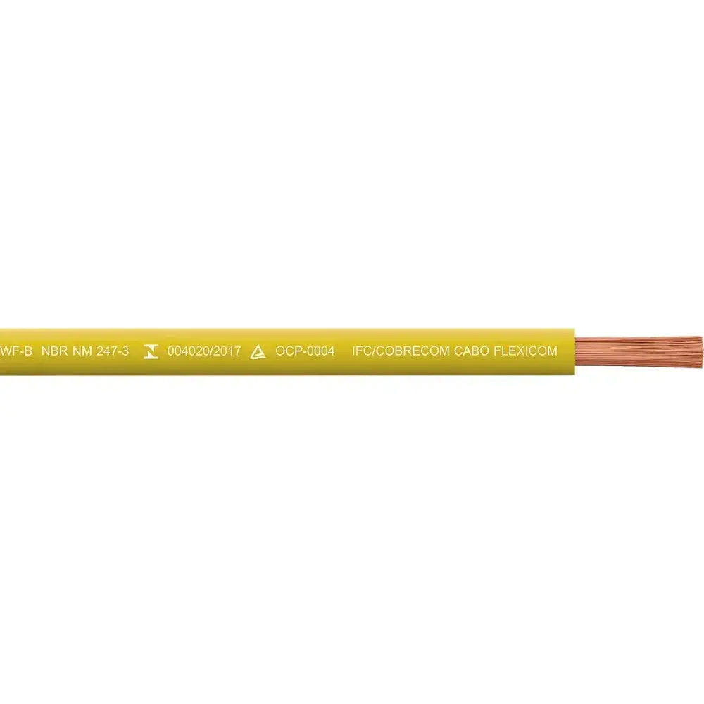 Cabo flexível 4MM amarelo 450/750V 15M Cobrecom — fotografia 4