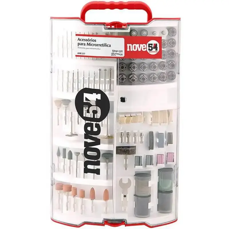 Kit para microrretífica dremel com 257 peças AMR257 Nove54 — fotografia de referência