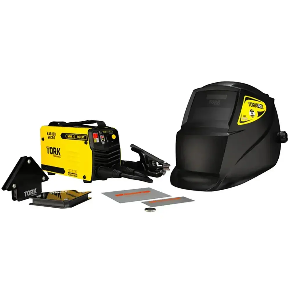 Kit máquina de solda mma-tig e máscara solar 150A super tork — fotografia 5