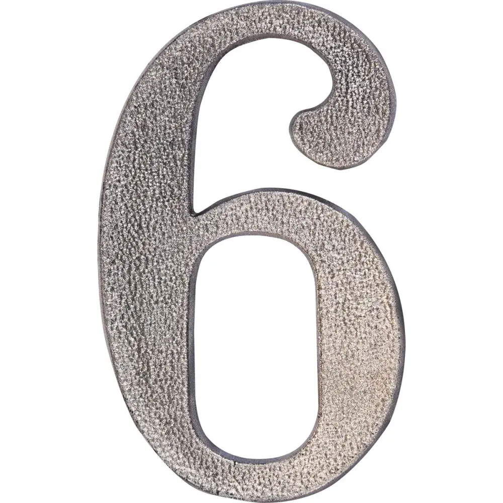 Número residencial plástico N°6 bronze 10CM Kala — fotografia de referência